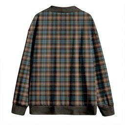 Scottish Baillie of Polkemmet Weathered Clan Crest Tartan V neck Knitted Fleece Cardigans