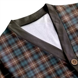 Scottish Baillie of Polkemmet Weathered Clan Crest Tartan V neck Knitted Fleece Cardigans
