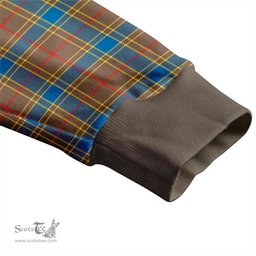 Scottish Balfour Ancient Clan Crest Tartan V neck Knitted Fleece Cardigans