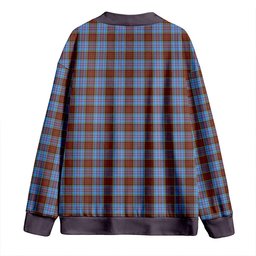 Scottish Anderson Modern Clan Crest Tartan V neck Knitted Fleece Cardigans