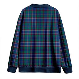 Scottish Belfrage (Belfarge) Modern Clan Crest Tartan V neck Knitted Fleece Cardigans