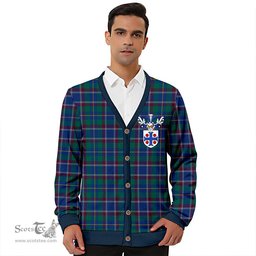 Scottish Belfrage (Belfarge) Modern Clan Crest Tartan V neck Knitted Fleece Cardigans