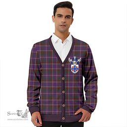 Scottish Belfrage (Belfarge) Weathered Clan Crest Tartan V neck Knitted Fleece Cardigans