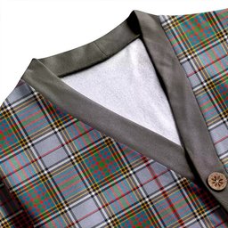 Scottish Anderson Ross Ancient Clan Crest Tartan V neck Knitted Fleece Cardigans