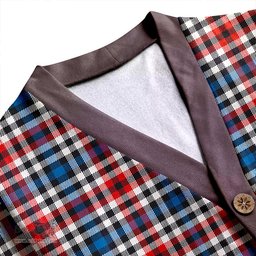 Scottish Bell Border (Bell Southern Bell) Ancient Clan Crest Tartan V neck Knitted Fleece Cardigans