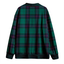 Scottish Armstrong Modern Clan Crest Tartan V neck Knitted Fleece Cardigans