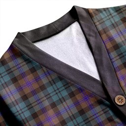 Scottish Baird (Baines) Weathered Clan Crest Tartan V neck Knitted Fleece Cardigans