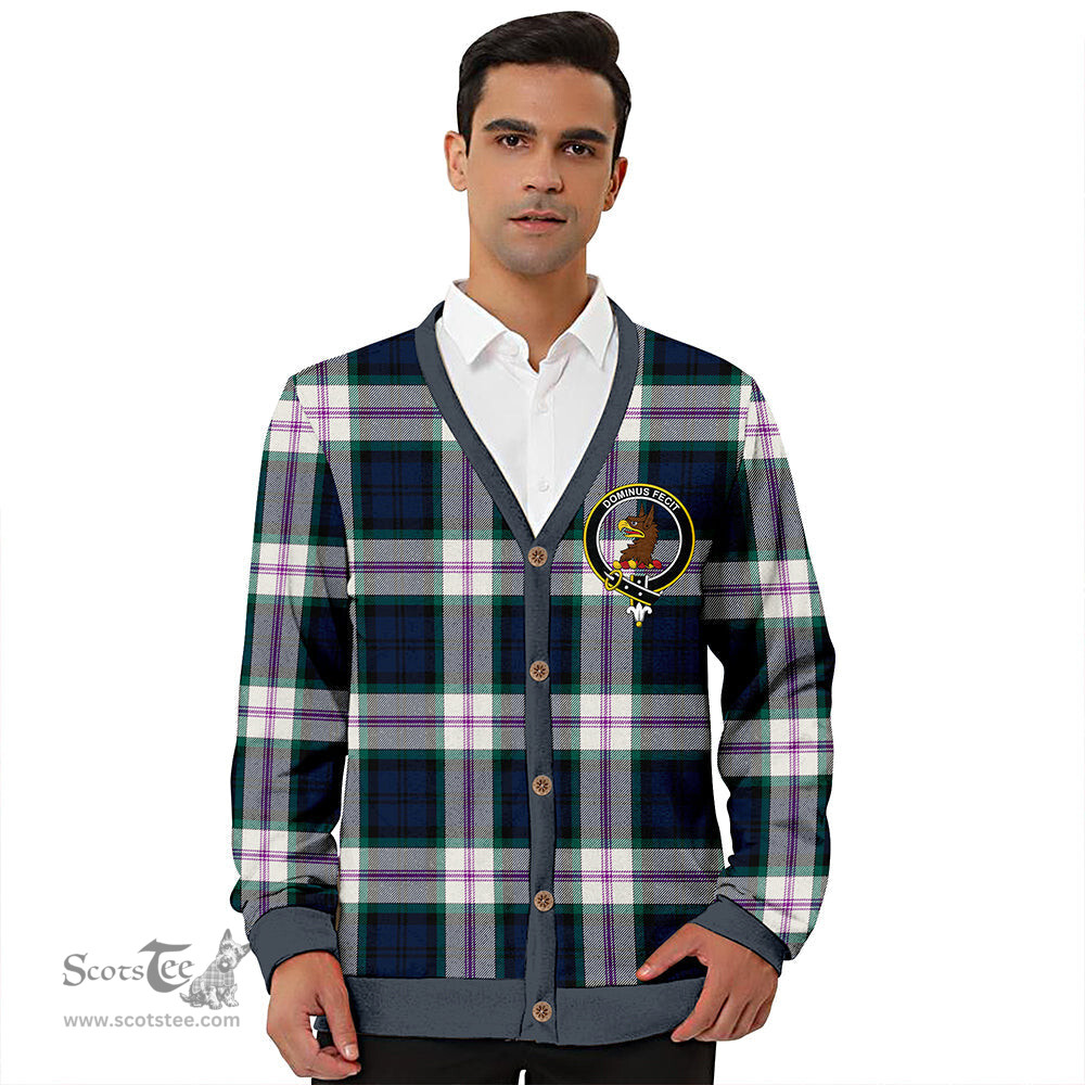 Scottish Baird Dress (Baines Dress) Clan Crest Tartan V neck Knitted Fleece Cardigans