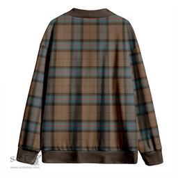 Scottish Armstrong Weathered Clan Crest Tartan V neck Knitted Fleece Cardigans