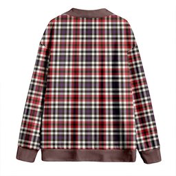 Scottish Bell Border (Bell Southern Bell) Weathered Clan Crest Tartan V neck Knitted Fleece Cardigans