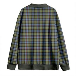 Scottish Baillie of Lamington Clan Crest Tartan V neck Knitted Fleece Cardigans