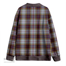 Scottish Anderson Ross Modern Clan Crest Tartan V neck Knitted Fleece Cardigans