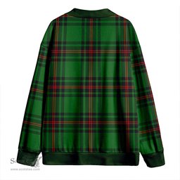 Scottish Anstruther Clan Crest Tartan V neck Knitted Fleece Cardigans