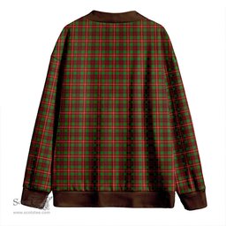 Scottish Ainslie Ancient Clan Crest Tartan V neck Knitted Fleece Cardigans