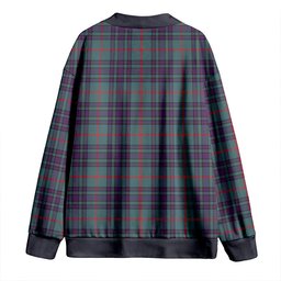 Scottish Aiton Weathered Clan Crest Tartan V neck Knitted Fleece Cardigans