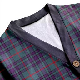 Scottish Aiton Weathered Clan Crest Tartan V neck Knitted Fleece Cardigans