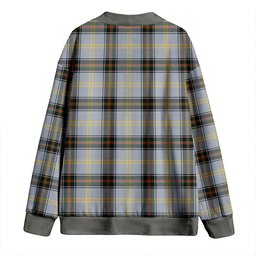 Scottish Bell of the Borders Ancient Clan Crest Tartan V neck Knitted Fleece Cardigans