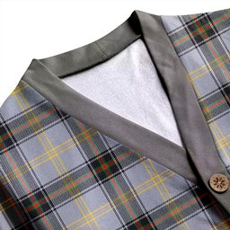Scottish Bell of the Borders Ancient Clan Crest Tartan V neck Knitted Fleece Cardigans