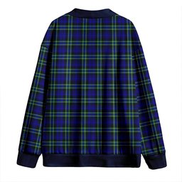 Scottish Arbuthnot Modern Clan Crest Tartan V neck Knitted Fleece Cardigans