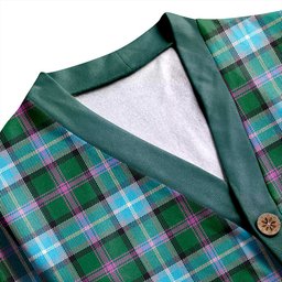 Scottish Alexander of Menstry Hunting Ancient Clan Crest Tartan V neck Knitted Fleece Cardigans