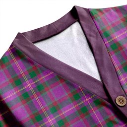 Scottish Belfrage (Belfarge) Ancient Clan Crest Tartan V neck Knitted Fleece Cardigans
