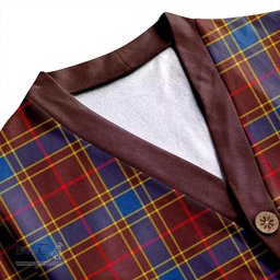 Scottish Balfour Modern Clan Crest Tartan V neck Knitted Fleece Cardigans