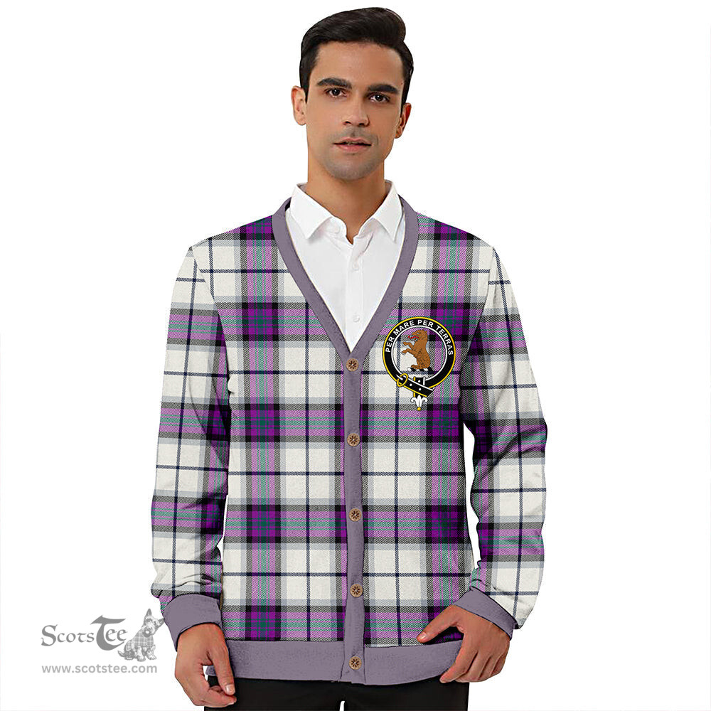 Scottish Alexander of Menstry Dress Modern Clan Crest Tartan V neck Knitted Fleece Cardigans
