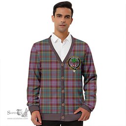 Scottish Anderson of Kinneddar Hunting Clan Crest Tartan V neck Knitted Fleece Cardigans