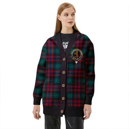 Scottish Alexander Hunting Modern Clan Crest Tartan V neck Knitted Fleece Cardigans
