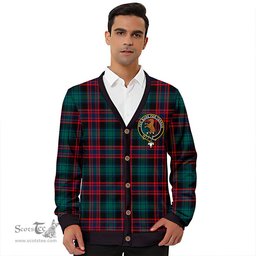 Scottish Alexander Hunting Modern Clan Crest Tartan V neck Knitted Fleece Cardigans