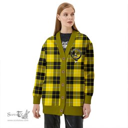 Scottish Barclay Dress Modern Clan Crest Tartan V neck Knitted Fleece Cardigans