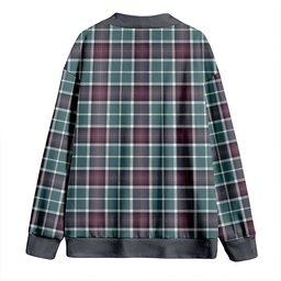 Scottish Alexander of Menstry Weathered Clan Crest Tartan V neck Knitted Fleece Cardigans