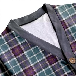 Scottish Alexander of Menstry Weathered Clan Crest Tartan V neck Knitted Fleece Cardigans