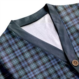 Scottish Arbuthnot Weathered Clan Crest Tartan V neck Knitted Fleece Cardigans