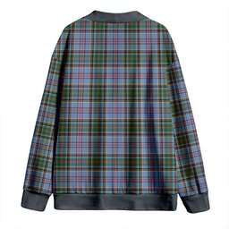 Scottish Anderson Old Ancient Clan Crest Tartan V neck Knitted Fleece Cardigans