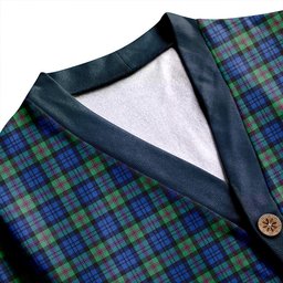 Scottish Baird Ancient Clan Crest Tartan V neck Knitted Fleece Cardigans