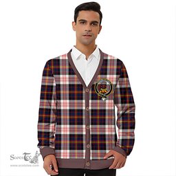 Scottish Cameron of Erracht Dress Modern 2 Clan Crest Tartan V neck Knitted Fleece Cardigans