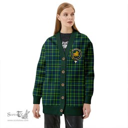 Scottish Campbell of Argyll 1815 Modern 2 Clan Crest Tartan V neck Knitted Fleece Cardigans