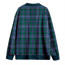 Scottish Alexander of Menstry Hunting Modern Clan Crest Tartan V neck Knitted Fleece Cardigans