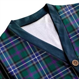 Scottish Alexander of Menstry Hunting Modern Clan Crest Tartan V neck Knitted Fleece Cardigans