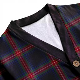 Scottish Braveheart Warrior (Watt #2) Modern Clan Crest Tartan V neck Knitted Fleece Cardigans