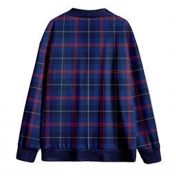 Scottish Bryson Modern Clan Crest Tartan V neck Knitted Fleece Cardigans