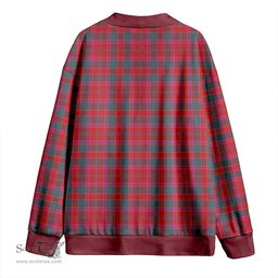 Scottish Cameron of Lochiel #2 (Munro #2) Weathered Clan Crest Tartan V neck Knitted Fleece Cardigans
