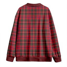 Scottish Brown of Castledean (Broun of Castledean) Weathered Clan Crest Tartan V neck Knitted Fleece Cardigans