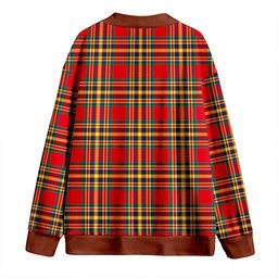 Scottish Chattan Modern Clan Crest Tartan V neck Knitted Fleece Cardigans
