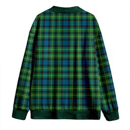 Scottish Campbell of Breadalbane 1819 Modern 2 Clan Crest Tartan V neck Knitted Fleece Cardigans
