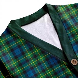 Scottish Campbell of Breadalbane 1819 Modern 2 Clan Crest Tartan V neck Knitted Fleece Cardigans