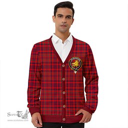 Scottish Campbell of Loudon Plaid Modern 2 Clan Crest Tartan V neck Knitted Fleece Cardigans