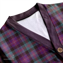 Scottish Cameron of Erracht #3 Weathered 2 Clan Crest Tartan V neck Knitted Fleece Cardigans