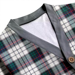 Scottish Campbell of Cawdor Dress Modern 2 Clan Crest Tartan V neck Knitted Fleece Cardigans